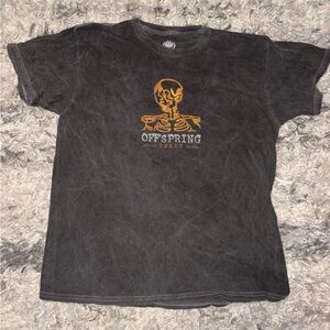 Offspring Black Tee with Bold Orange Design